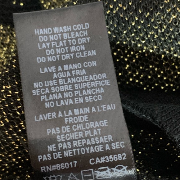 2B Bebe Womans Size Medium Black And Gold Embellished Long Sleeve Sweater New - Picture 4 of 7